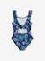 Maillot de bain 1 pièce imprimé tropical fille marine 3 - vertbaudet enfant 