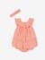 Ensemble en broderie anglaise bébé robe, bloomer et bandeau corail 4 - vertbaudet enfant 