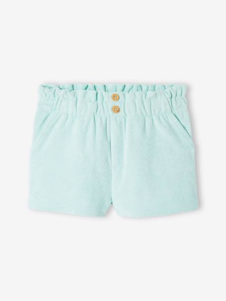 Short en éponge fille bleu pâle 1 - vertbaudet enfant 