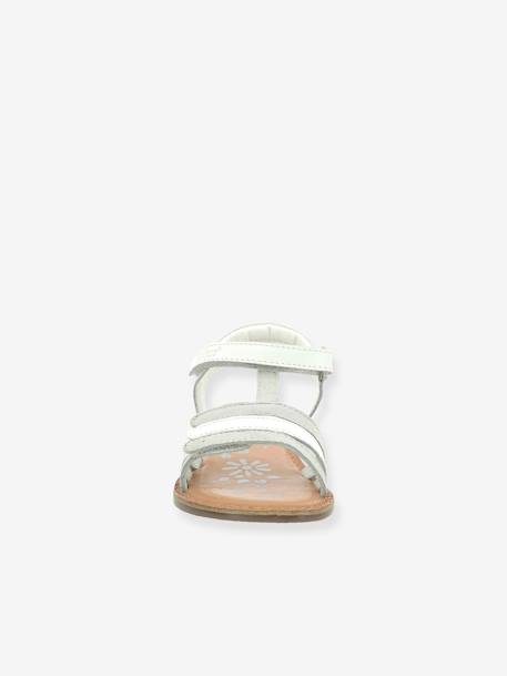 Sandales cuir fille Diamanto Diva KICKERS® BLANC ARGENT+or 6 - vertbaudet enfant 