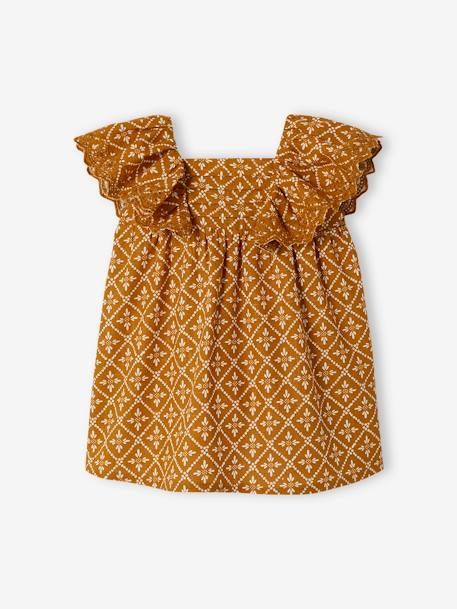 Robe bébé à volants caramel 1 - vertbaudet enfant 