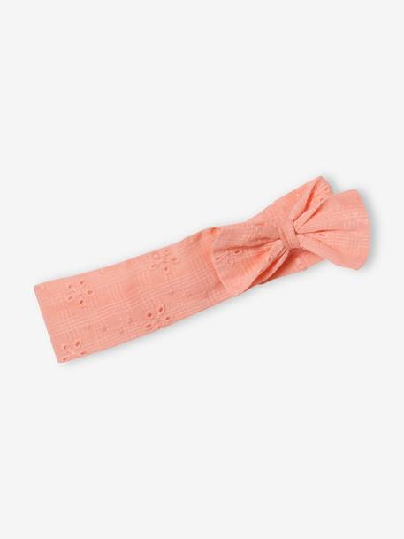 Ensemble en broderie anglaise bébé robe, bloomer et bandeau corail 6 - vertbaudet enfant 