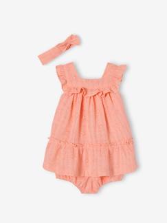 Bébé-Robe, jupe-Ensemble en broderie anglaise bébé robe, bloomer et bandeau