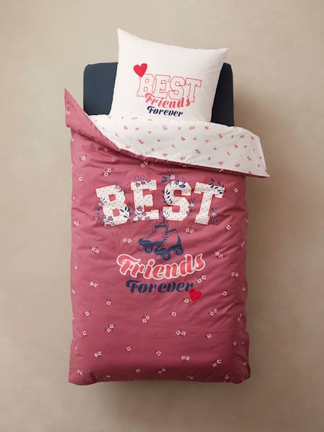 Parure housse de couette + taie d'oreiller enfant BFF écru 2 - vertbaudet enfant 