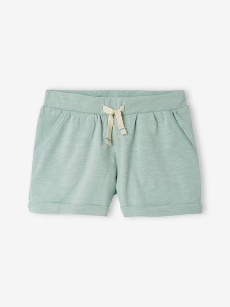 Lot de 2 shorts en jersey fille lot rose+vert d'eau 7 - vertbaudet enfant 