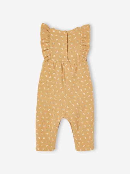 Combinaison bébé en gaze de coton jaune pâle 4 - vertbaudet enfant 