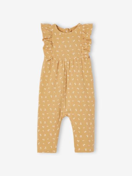 Combinaison bébé en gaze de coton jaune pâle 3 - vertbaudet enfant 