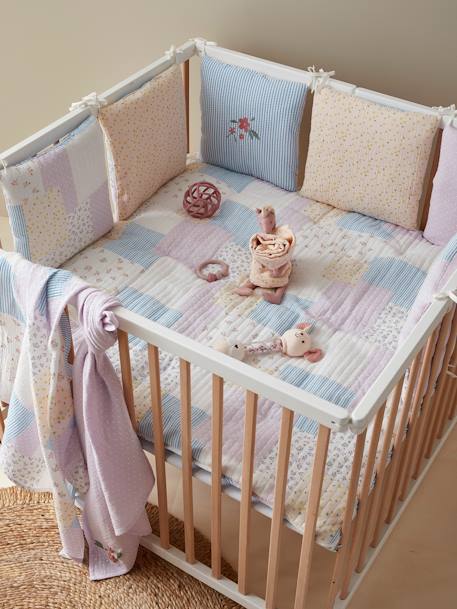 Tour de lit / Tour de parc modulable en gaze de coton COTTAGE Oeko-Tex® multicolore 2 - vertbaudet enfant 