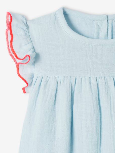 Robe bébé et son bandeau noeud bleu ciel 5 - vertbaudet enfant 