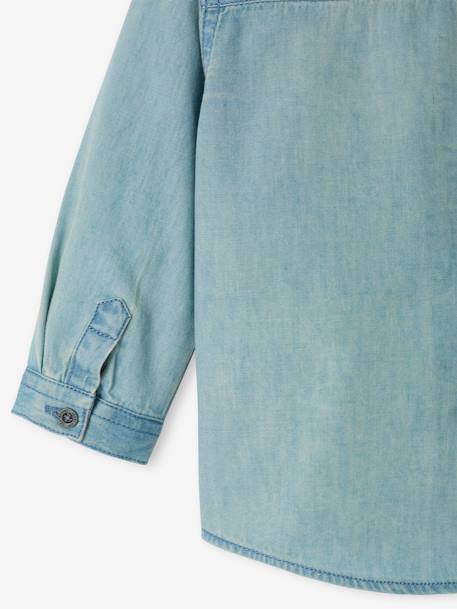 Chemise en jean bébé garçon personnalisable denim bleached 6 - vertbaudet enfant 