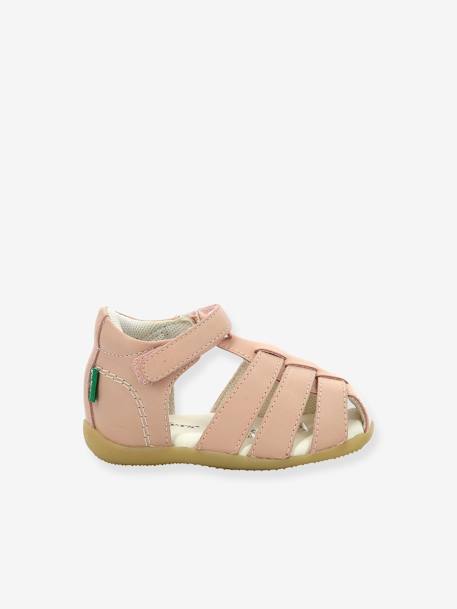 Sandales cuir bébé Bigflo-2 Iconique Biboo KICKERS® MARINE FONCE+rose 9 - vertbaudet enfant 