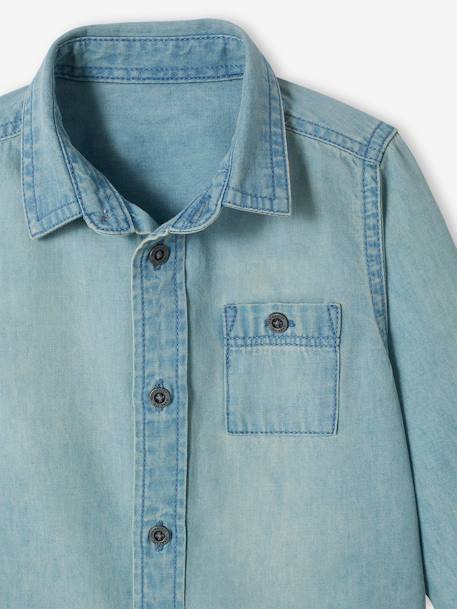 Chemise en jean bébé garçon personnalisable denim bleached 3 - vertbaudet enfant 