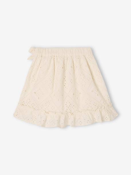 Jupe à volants en broderie anglaise fille écru 2 - vertbaudet enfant 