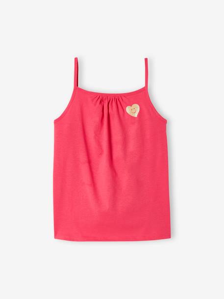 Lot de 3 débardeurs Basics à fines bretelles fille framboise+pêche 2 - vertbaudet enfant 