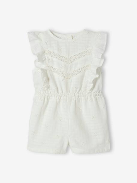 Bébé-Combi-short de cérémonie bébé en broderie anglaise