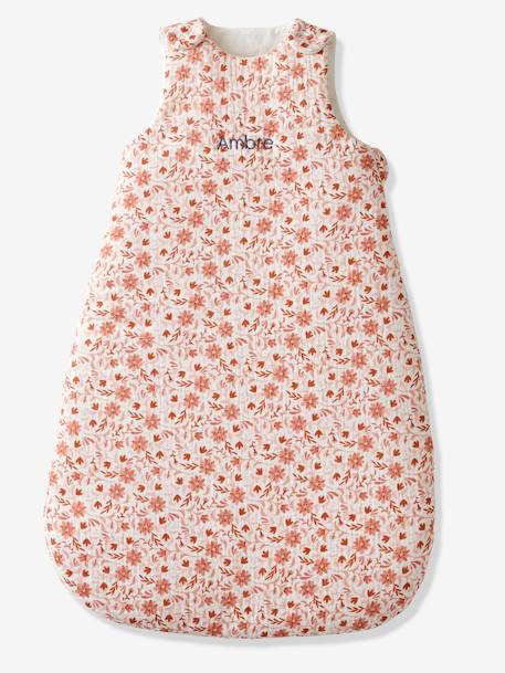 Gigoteuse sans manches personnalisable en gaze de coton HAPPY BOHÈME rose imprimé 1 - vertbaudet enfant 