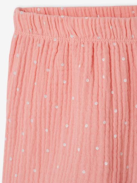 Pyjashort fille flamant rose en gaze pur coton rose 5 - vertbaudet enfant 