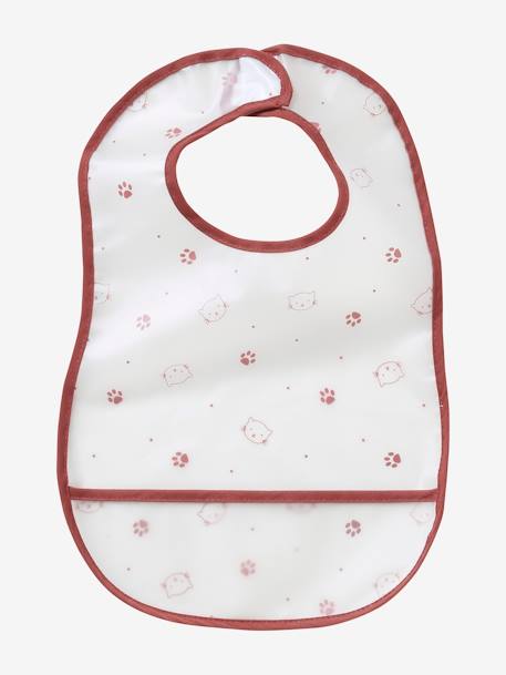 Lot de 3 bavoirs plastifiés avec récupérateur assortis ours+rose poudré 7 - vertbaudet enfant 