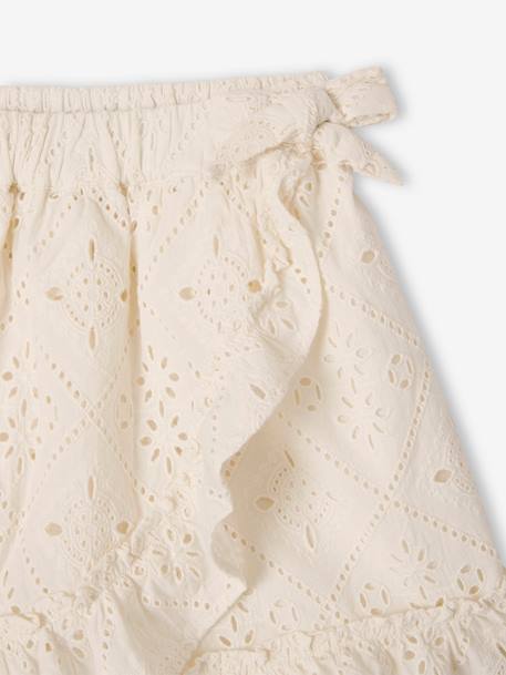 Jupe à volants en broderie anglaise fille écru 3 - vertbaudet enfant 