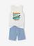 Pyjashort skate garçon en gaze pur coton bleu ciel 3 - vertbaudet enfant 