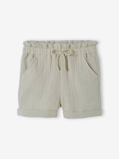 Short taille élastiquée bébé en gaze de coton  - vertbaudet enfant