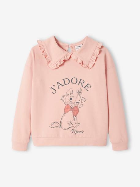 Sweat fille Disney® Marie Les Aristochats vieux rose 1 - vertbaudet enfant 