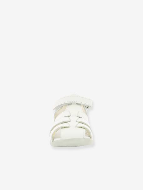 Sandales cuir bébé Bigflo-2 Iconique Biboo KICKERS® blanc+MARINE FONCE+rose 5 - vertbaudet enfant 