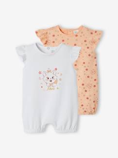 -Lot de 2 combinaisons short bébé fille Disney® Marie les Aristochats