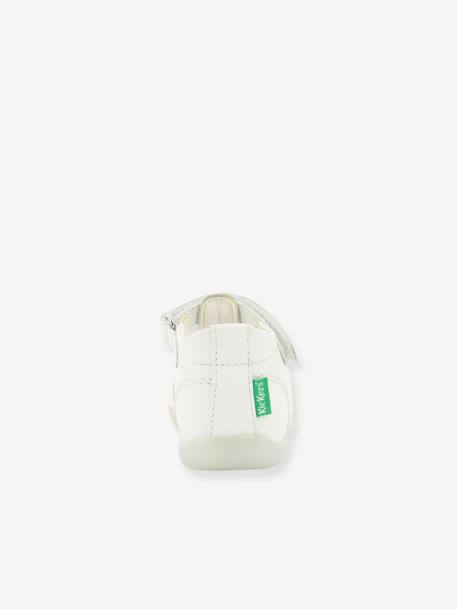 Sandales cuir bébé Bigflo-2 Iconique Biboo KICKERS® blanc+MARINE FONCE+rose 4 - vertbaudet enfant 