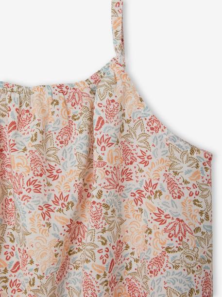 Blouse à fines bretelles motifs exotiques fille écru 3 - vertbaudet enfant 