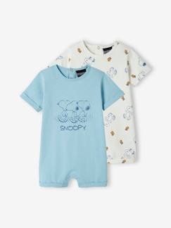 Lot de 2 combinaisons short bébé garçon Snoopy Peanuts®  - vertbaudet enfant