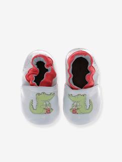 Chaussures-Chaussures bébé 17-26-Chaussons cuir souple bébé Relax Croco ROBEEZ©