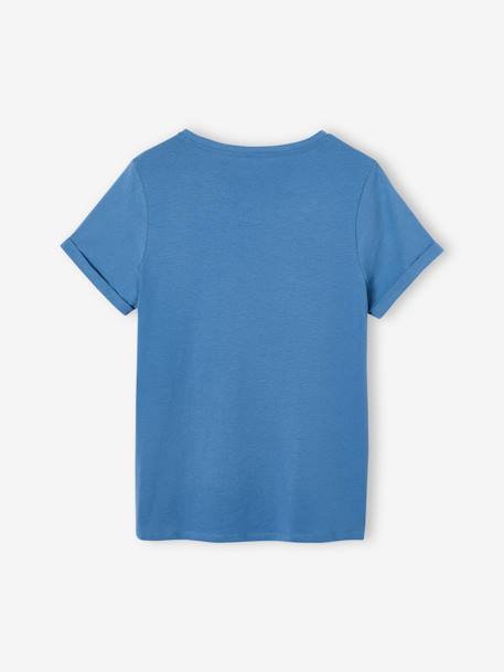 T-shirt à message grossesse et allaitement en coton bio personnalisable Bleu+Gris anthracite 8 - vertbaudet enfant 