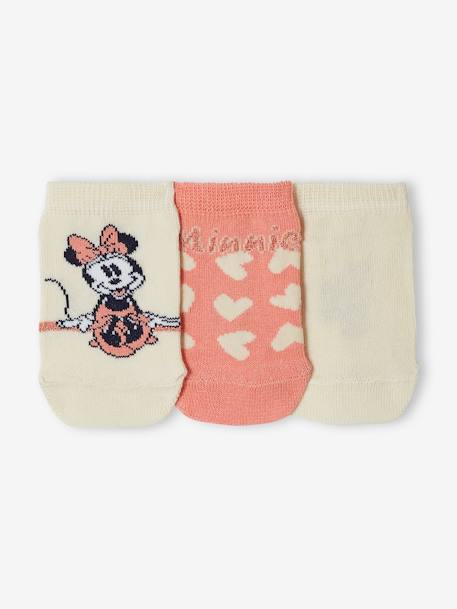 Lot de 3 paires de soquettes Disney® Minnie vieux rose 2 - vertbaudet enfant 