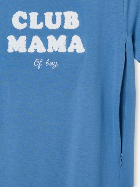T-shirt à message grossesse et allaitement en coton bio personnalisable Bleu+Gris anthracite 9 - vertbaudet enfant 