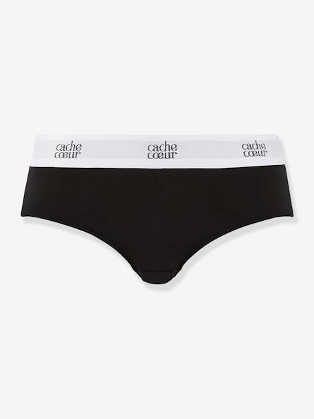 Shorty de grossesse taille basse Life CACHE COEUR noir 1 - vertbaudet enfant 