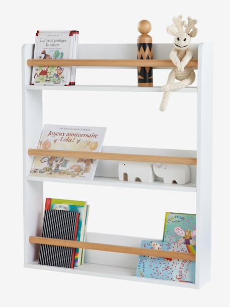 Etagère à livres 3 niveaux blanc/bois 2 - vertbaudet enfant 