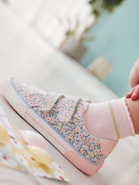 Baskets scratchées en toile enfant rose 2 - vertbaudet enfant 