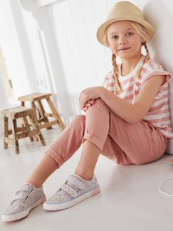 Pantalon paperbag fille avec ceinture foulard imprimée  - vertbaudet enfant