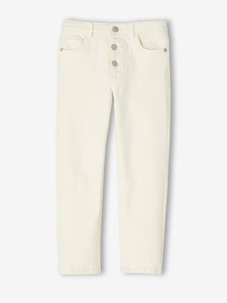 Pantalon Mom MorphologiK Fin fille écru+encre+pêche+rose poudré+vert sapin 3 - vertbaudet enfant 