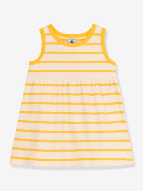 Robe sans manches en coton bio PETIT BATEAU beige 1 - vertbaudet enfant 