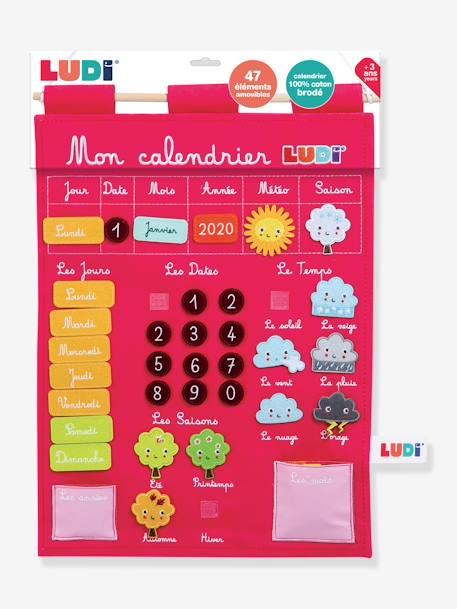 Calendrier Basic LUDI bleu+rose 7 - vertbaudet enfant 