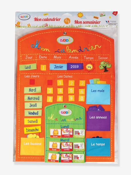 Calendrier Basic et semainier LUDI orange 9 - vertbaudet enfant 