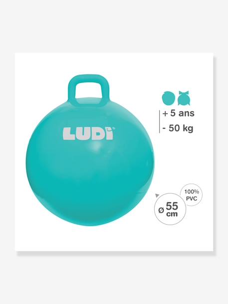 Ballon sauteur XXL bleu+rouge 2 - vertbaudet enfant 