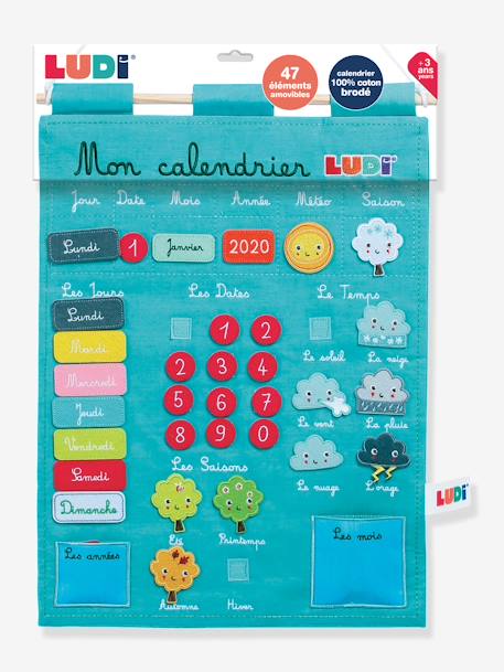 Calendrier Basic LUDI bleu+rose 4 - vertbaudet enfant 