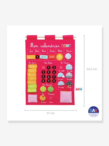 Calendrier Basic LUDI bleu+rose 10 - vertbaudet enfant 