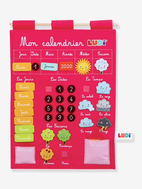 Calendrier Basic LUDI bleu+rose 6 - vertbaudet enfant 