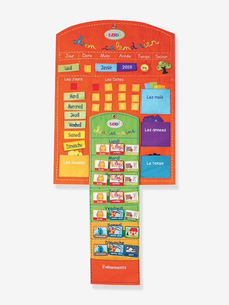 Calendrier Basic et semainier LUDI orange 1 - vertbaudet enfant 