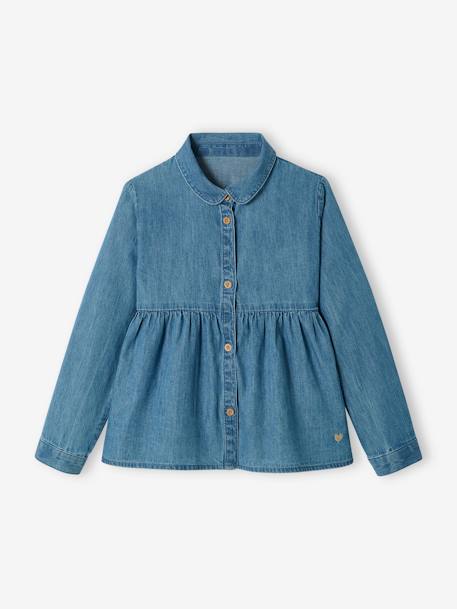 Fille-Chemise en denim léger personnalisable fille