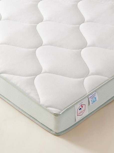 Matelas enfant mousse recyclée thermorégulateur traité Passerelle® blanc 2 - vertbaudet enfant 